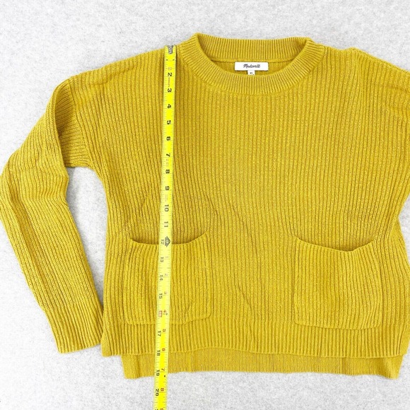 Madewell Womens Patch Pocket Sweater Pullover Mustard Size XS Golden Yellow - Picture 3 of 7